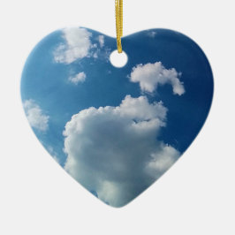 Large cloud julgransprydnad keramik