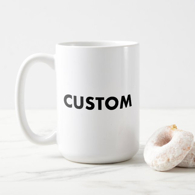 Large Custom Mug Blank Template - 15oz Kaffemugg (Med munk)