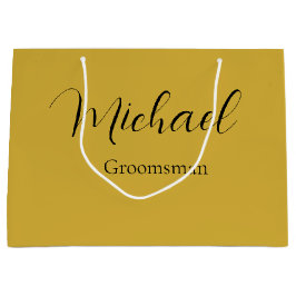 Large Elegant Wedding Gift Bag with Custom Text