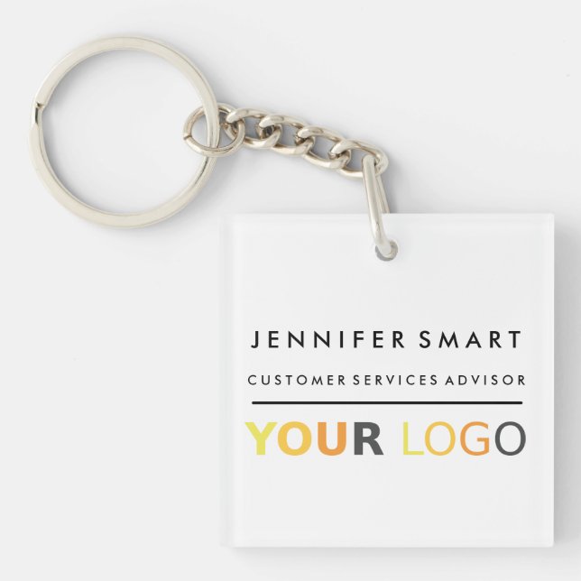 Large Employee Name Badge Custom Logo Staff (Framsidan)