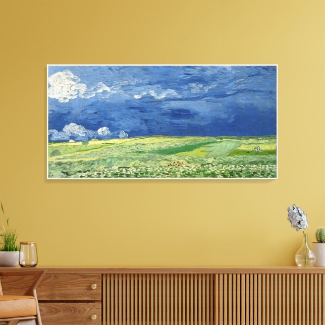 Large Fine Art Painting Van Gogh Landscape Canvastryck (Insitu (Vardagsrum))