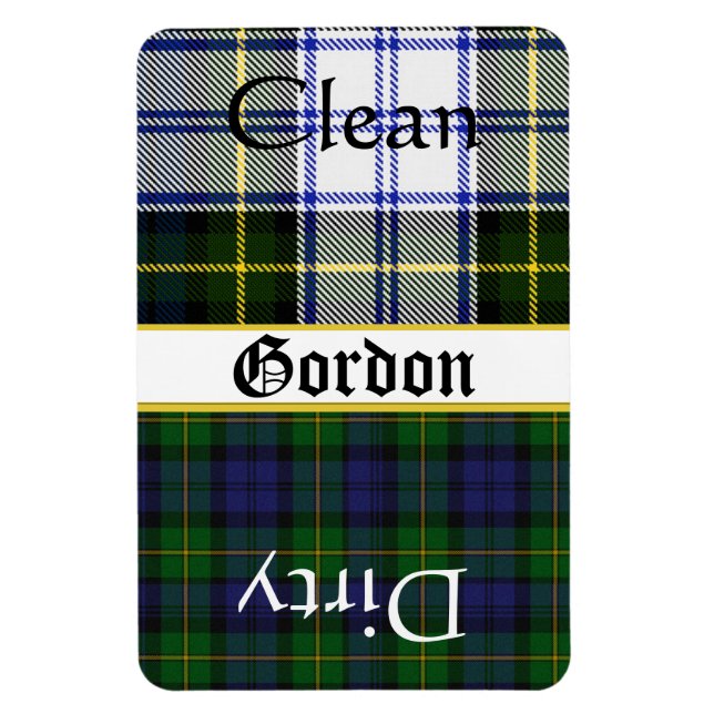 Large Gordon Tartan Play Dishwasher Magnet (Vertikal)