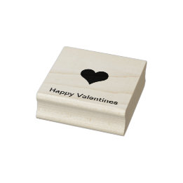 Large Heart som säger Lycklig Valentineser Stämpel
