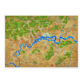 Large Historic London Karta Fototryck