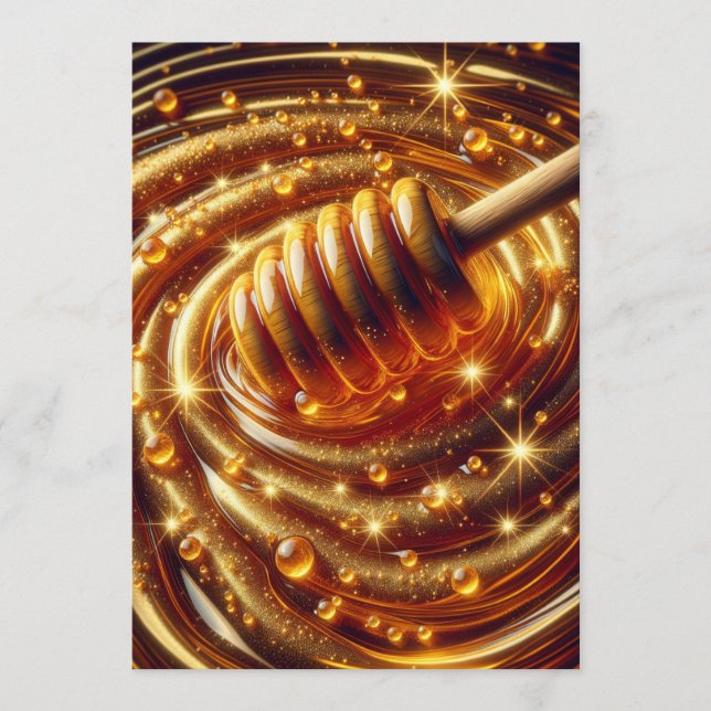 Large Honung Swirl | Psalm 19:9-11 KJV-kort Meddelande (Framsida)