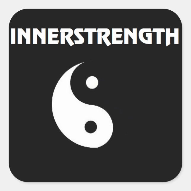 Large INNERSTRENGTH Stikker Fyrkantigt Klistermärke (Framsida)