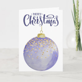 Large Lavender och Guld Bauble Helgkort
