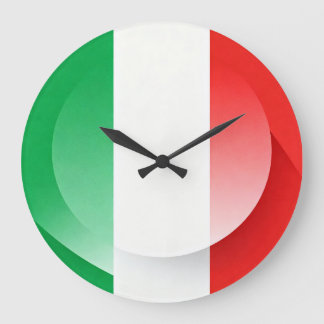 Large Modern Italian Flag Wall Clock Stor Klocka