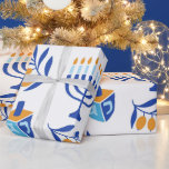 Large Mönster Menorah och Dreidel Hanukkah Presentpapper<br><div class="desc">Stora Mönster Menorah och Dreidel Hanukkah Wrapping Pappra.</div>