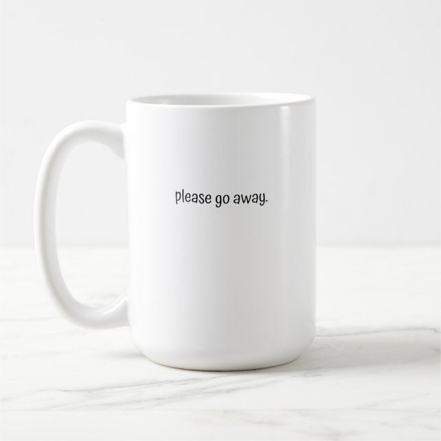 Large Mug - Please Go Away. Kaffemugg (Vänster)