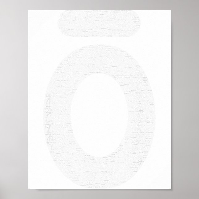 Large O Essential Oil White Words  Poster (Framsidan)