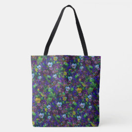 Large Pansy Tote (Lila Edition) Tygkasse