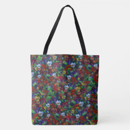 Large Pansy Tote (röd utgåva) Tygkasse