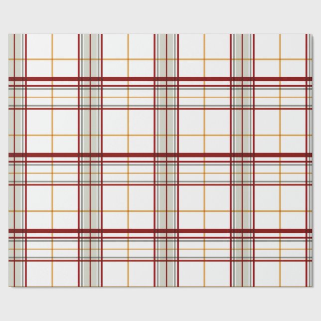 Large Plaid Modern Holiday Wrapping Paper Presentpapper (Seam)