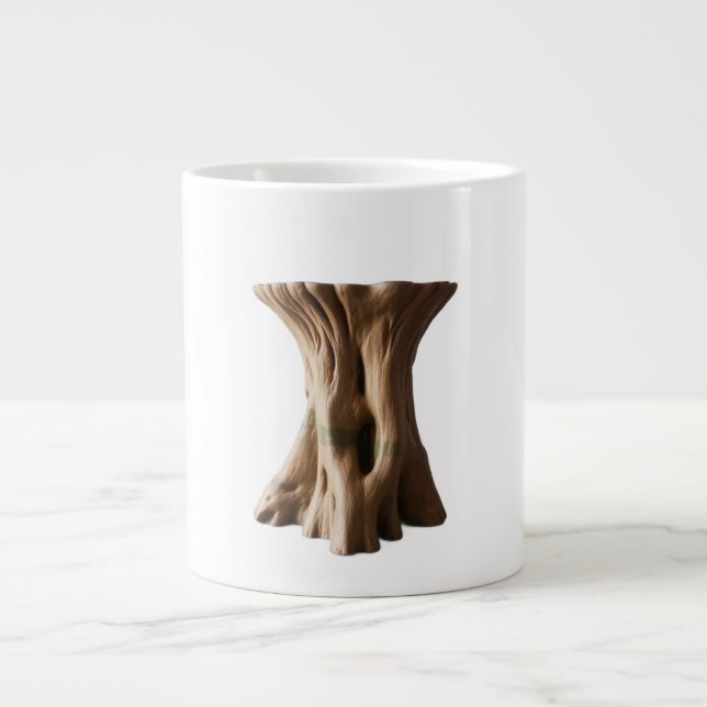 Large Sculptural Root-Wood Stool Jumbo Mugg (Framsidan)
