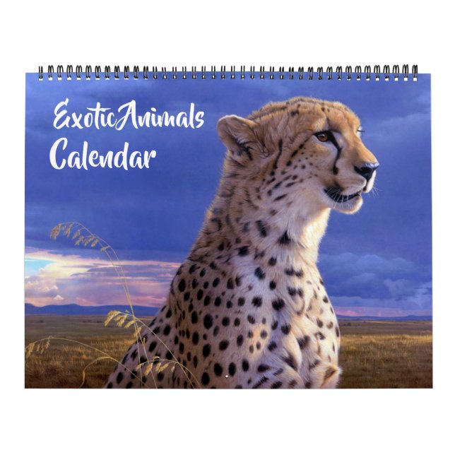 Large Size Exotic Animals Calendar Kalender (Omslag)