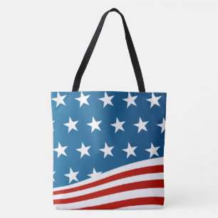Large Tote Bag-Patriotic Tygkasse