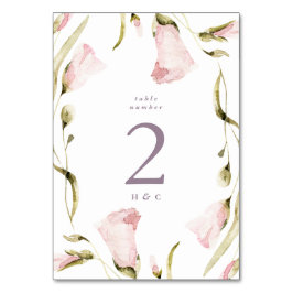 Large Vår Boho Wildblomma Pampas Bröllop Bordsnummer