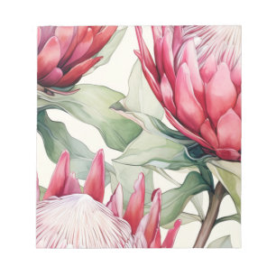 Large Vibrant Rosa South African Protea Anteckningsblock