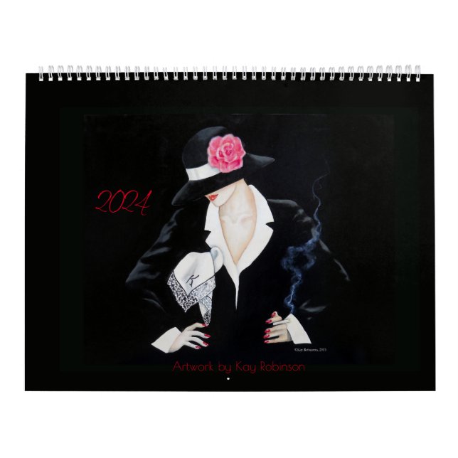 LargeCalendar med två sidor, vit kalender (Omslag)