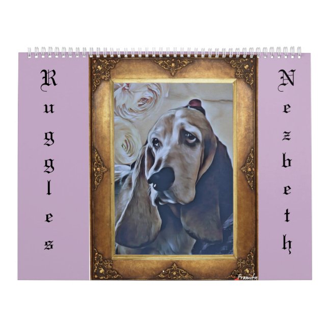 LargeCalendar med två sidor, vit Kalender (Omslag)