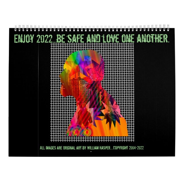 LargeCalendar med två sidor, vit Kalender (Baksida)