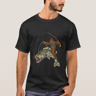 Largemouth B Fiske Bigfoot Fiskare T Shirt