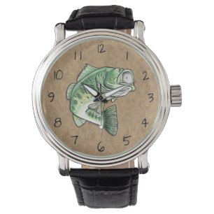 Largemouth banhoppningbas armbandsur