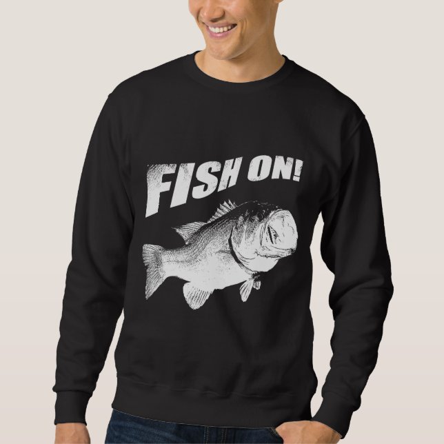 Largemouth bas- fisk på långärmad tröja (Framsida)