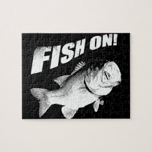 Largemouth bas- fisk på pussel