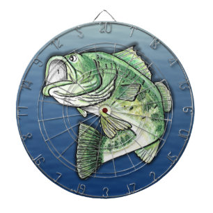 Largemouth bas- fiske darttavla
