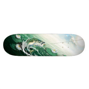 Largemouth bas- fiske skateboard bräda 20,5 cm