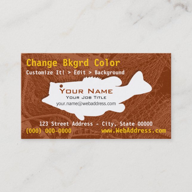 Largemouth bas- fiskvisitkort visitkort (Framsida)