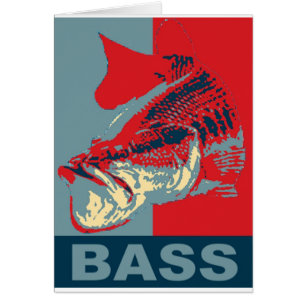 Largemouth bas- Iconized Hälsningskort