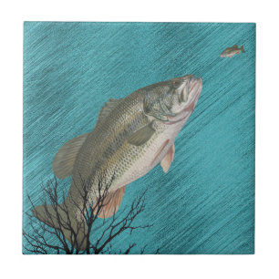 LARGEMOUTH BAS KAKELPLATTA