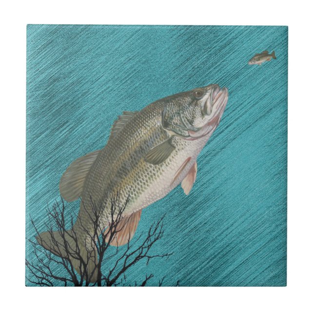 LARGEMOUTH BAS KAKELPLATTA (Framsidan)