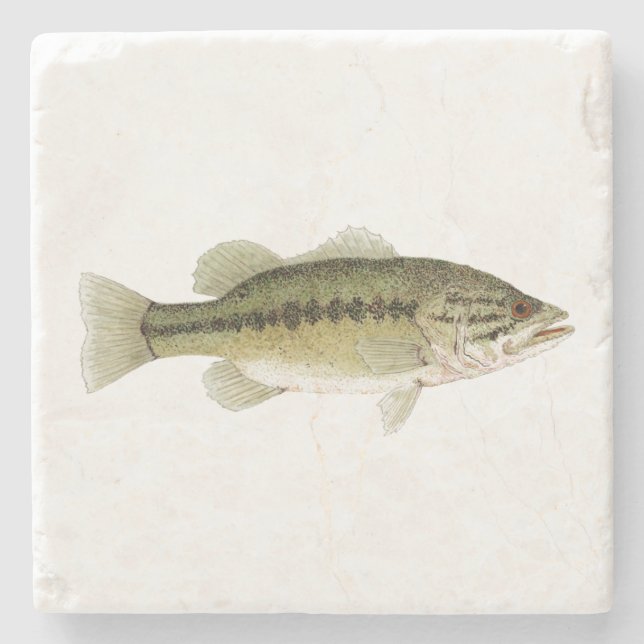 Largemouth bas- kustfartyg underlägg sten (Framsidan)