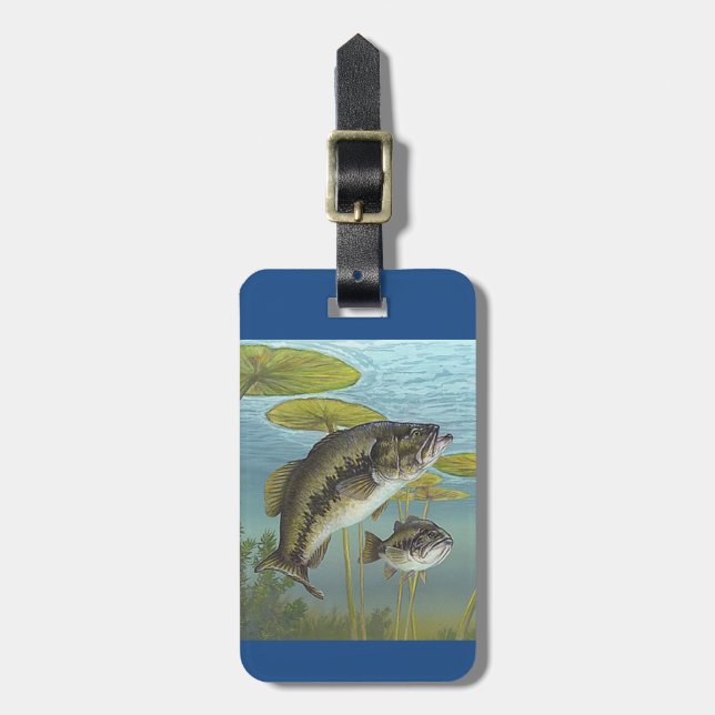 Largemouth Bass Bagagebricka (Vertikal Framsida)