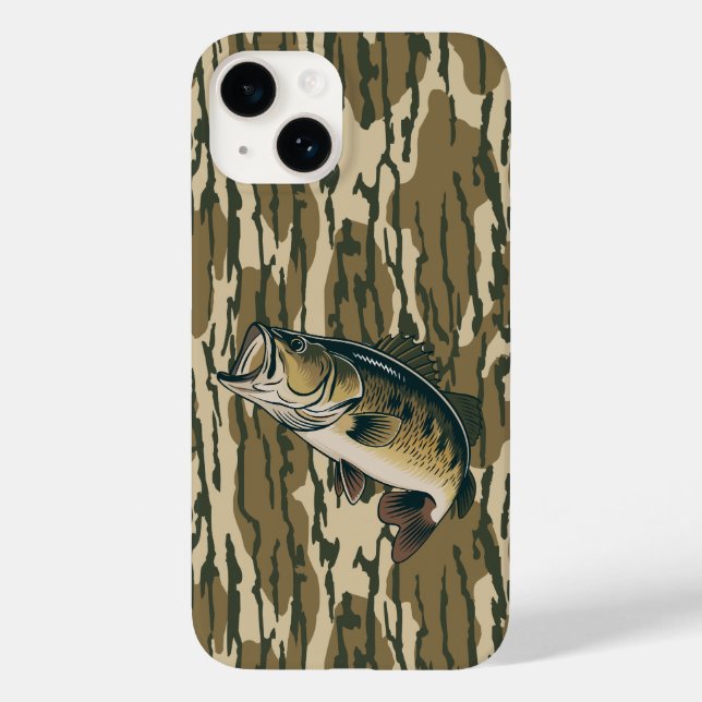Largemouth Bass Bottomland Camo Bass Fishing Manar (Baksida)