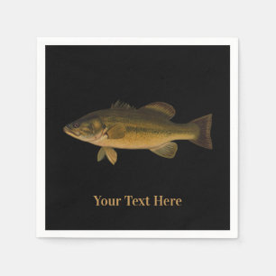 Largemouth Bass din text här Pappersservett