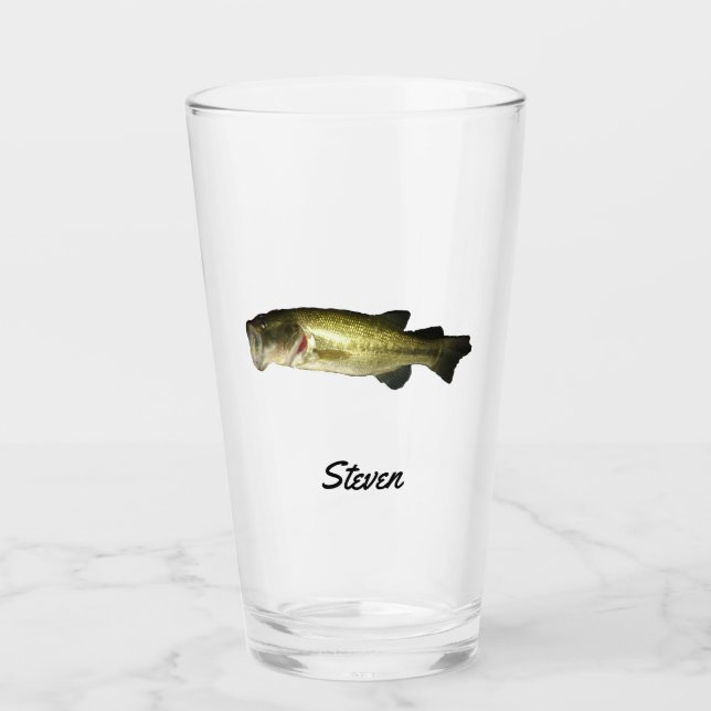 Largemouth Bass Fish Personlig Beer Glaskopp (Framsida)