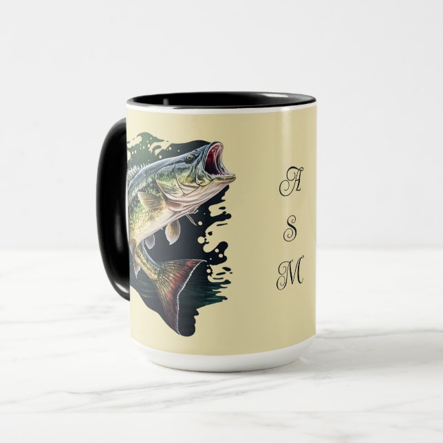 Largemouth Bass Fishing Mugg (Framsida vänster)