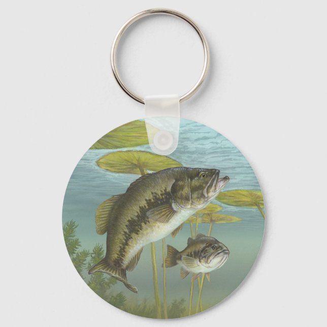 Largemouth Bass Keychain Nyckelring (Framsida)