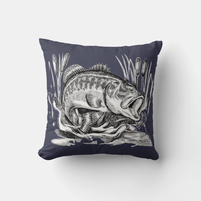 Largemouth Bass Kudde (Framsida)