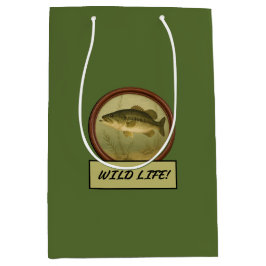 Largemouth Bass Mörk Oliv grönt Gift Bag
