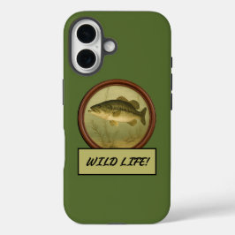 Largemouth Bass Mörk Oliv grönt iphone case