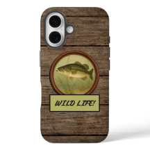 Largemouth Bass Mörk Wood iphone case