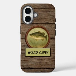 Largemouth Bass Mörk Wood iphone case