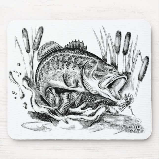 Largemouth Bass Musmatta (Framsidan)