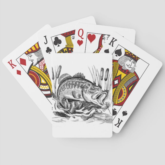 Largemouth Bass Spel Kort (Baksidan)